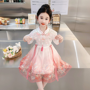 夏潮网红夏新儿童 女大中童连衣裙夏小众甜美舒适公主裙高级感童装