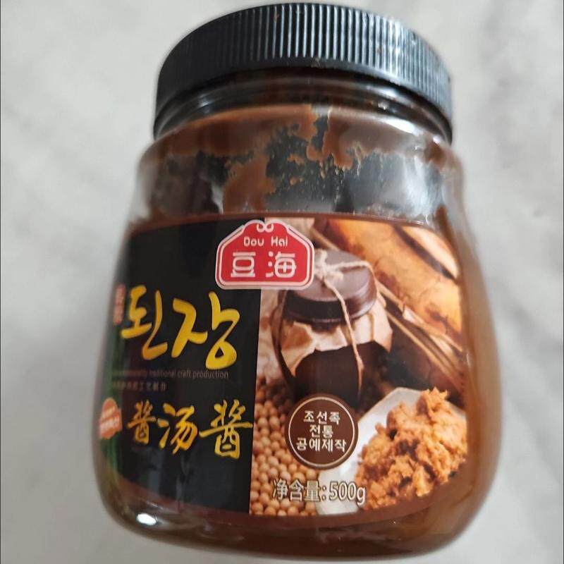 韩式酱汤酱延边朝鲜族大酱500g发酵东北手工酱汤用酱味正宗酱汤酱