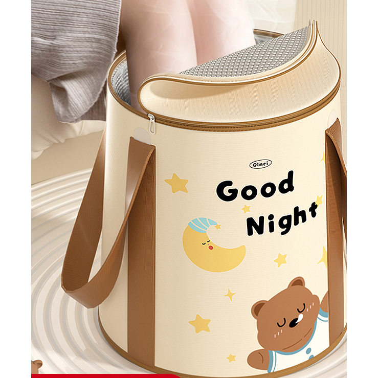 可折叠泡脚袋家用加高深过小腿