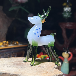 淄博特产琉璃厂直销摆件小鹿梅花鹿手工艺品一鹿有你一件代发礼物