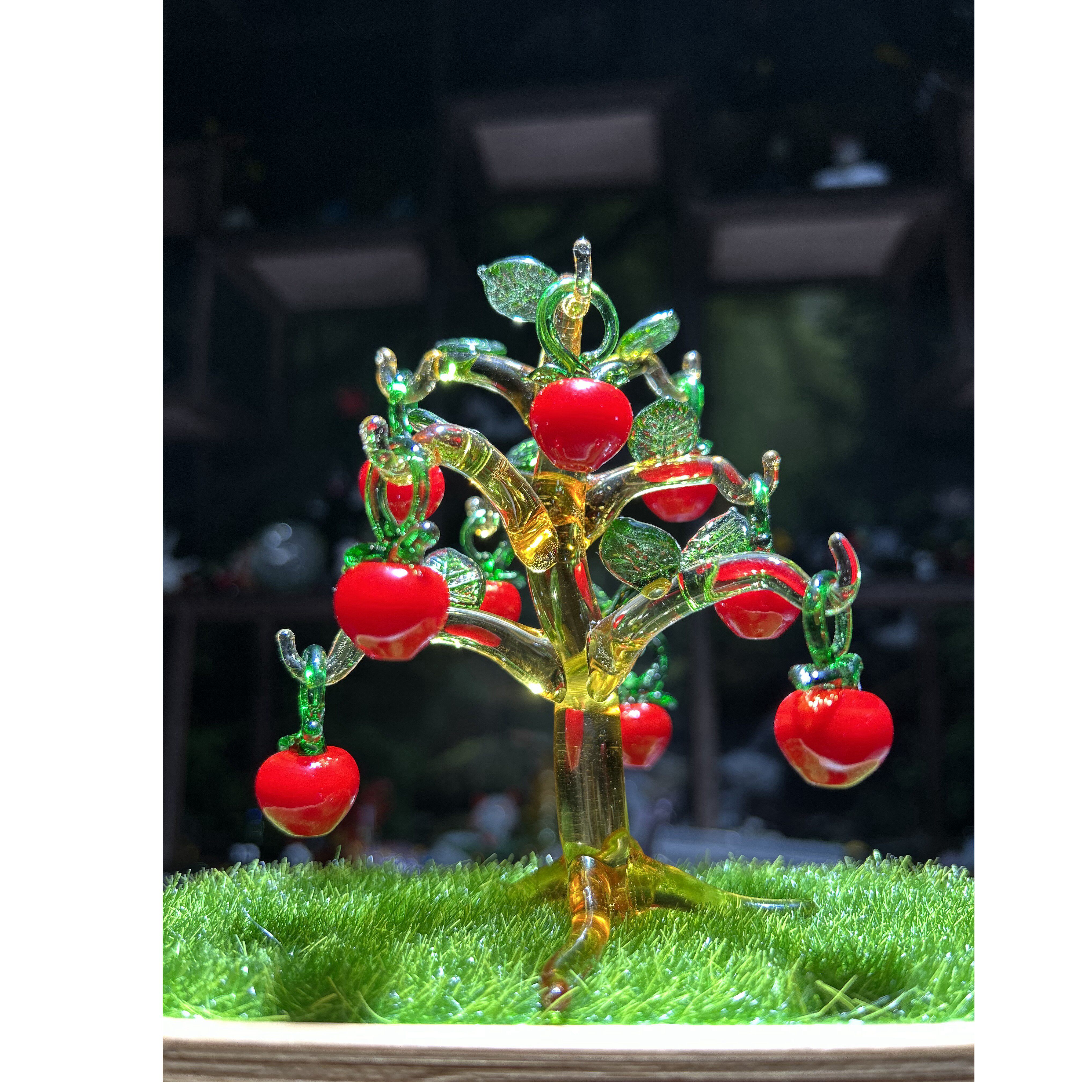 琉璃苹果树平安树客厅创意装饰礼物玄关电视柜酒柜家居装饰品摆件