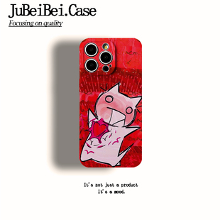 ins趣味涂鸦击中喵心~菲林壳适用iphone17promax手机壳苹果17新款17pro卡通16promax可爱16pro情侣16全包软壳