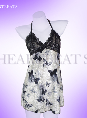 Heartbeats 情趣睡衣性感丝绒纯欲睡袍套装带胸垫蕾丝吊带睡裙女