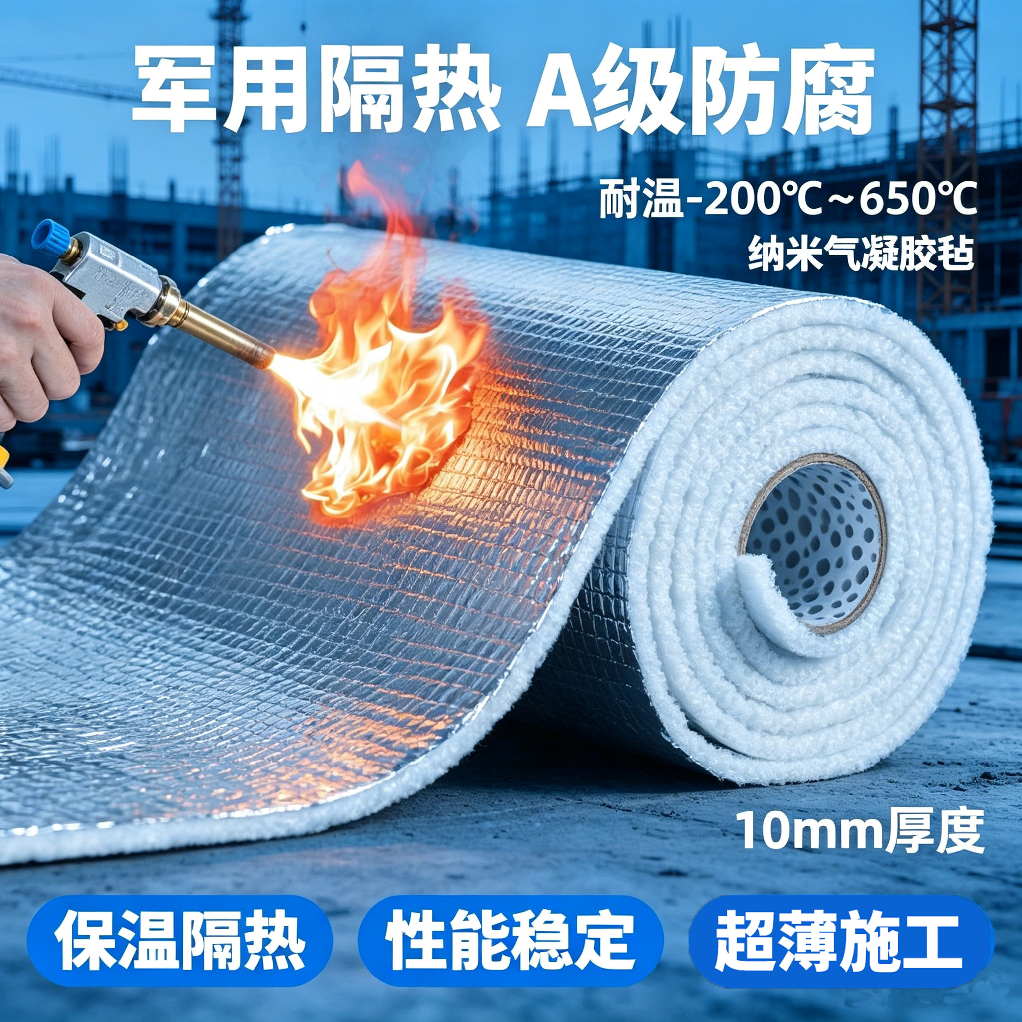 防腐自粘管道锅炉保温板纳米气凝