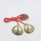 道用品铜卦铜圣杯贝壳款 圣卦杯精品铜贝壳卦杯