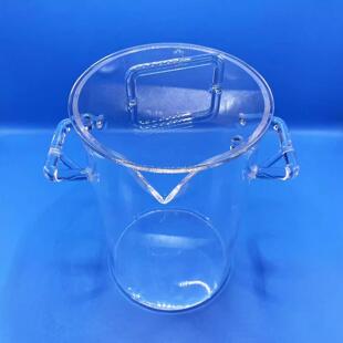 耐高温容器石英烧杯金属提炼方缸反应器石英坩埚石英玻璃仪器定制