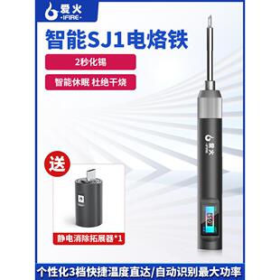 爱火100W烙铁专业级烙铁站，可更换头小型12V便携式T12修覆焊接US