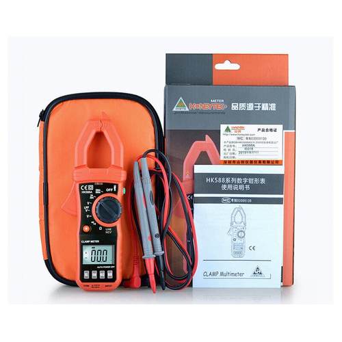 山创数字钳形用电表HK588A/588B数显钳形表高精度600A大电流表