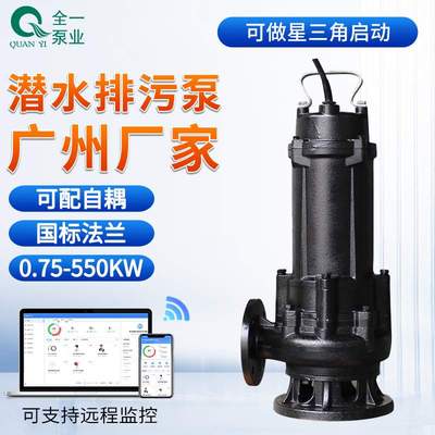 WQG款铸铁220V/380V潜水排污泵车库积水坑大通道污水泵单级河水泵