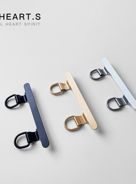 SHEARTS超薄双耳手机壳垫片双扣挂绳夹片不锈钢手机链连接片背贴