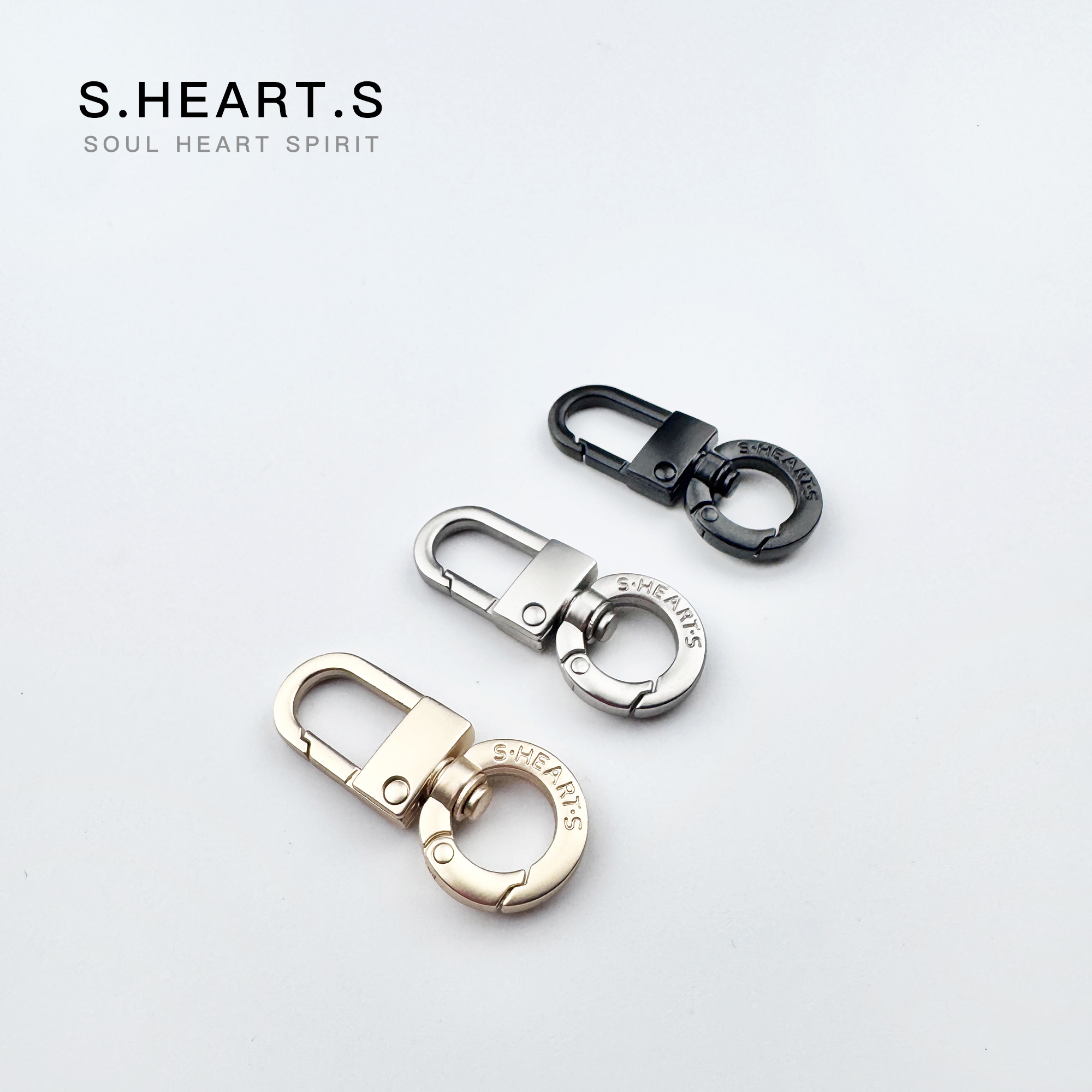 S.HEART.S手机挂绳挂钩金属锌合金挂绳旋转环扣手机链挂扣钥匙扣