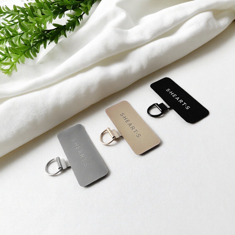 SHEARTS手机壳挂绳夹片固定卡扣贴片超薄不锈钢金属电话链接垫片