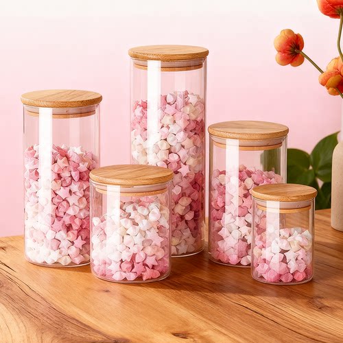 许愿瓶星星玻璃瓶透明创意大号折幸运星纸条心愿礼物带盖密封储物