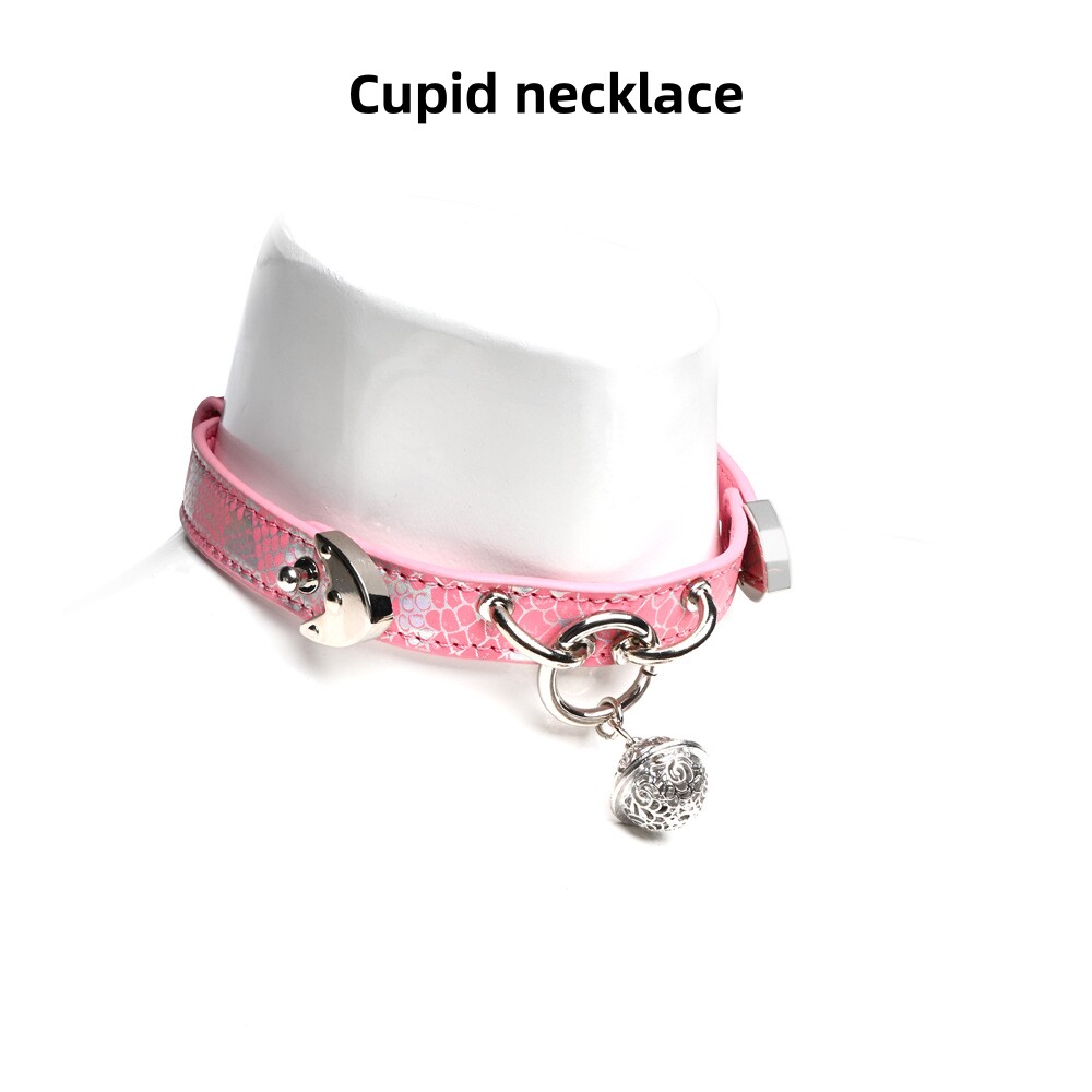 樱花粉puppy项圈choker脖圈女k9牵狗链小圈工具情侣情调用品颈环