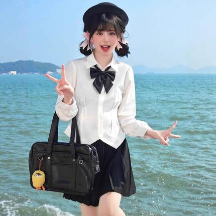 薇薇菲jk收腰衬衫衬衣女白色短袖长袖基础款日系学院风夏制服辣妹