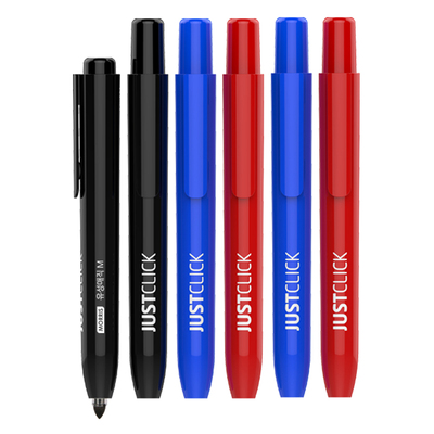 韩国MORRIS模丽思MRP-106/105/102按动式油性防水记号笔伸缩型无笔帽工业夹具打点极细标记笔环保无气味1.5mm