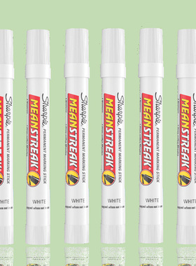 美国sharpie黄色固体油漆笔三福85005潮湿路面水面 耐高温耐油污机械设备轮胎 钢材标记旋转油性防水油漆笔