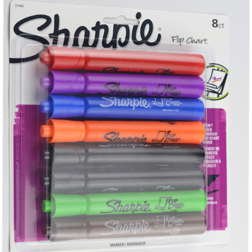 三福水性记号笔圆头彩色套装