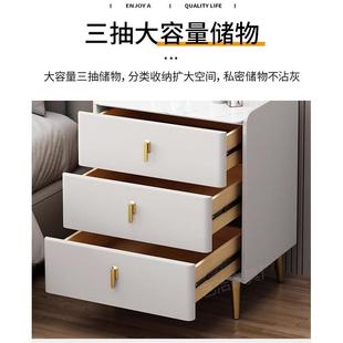 全实木板床岩头用柜三层抽屉现红代简约轻奢家主卧室金龟子三网