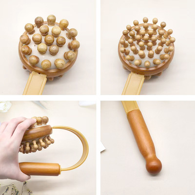 双面实木敲打按摩锤养身保健按摩棒经络拍打器不求人手持全身按摩