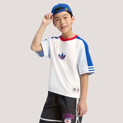 adidas阿迪达斯三叶草儿童JK BB SS T运动休闲短袖T恤KW2273