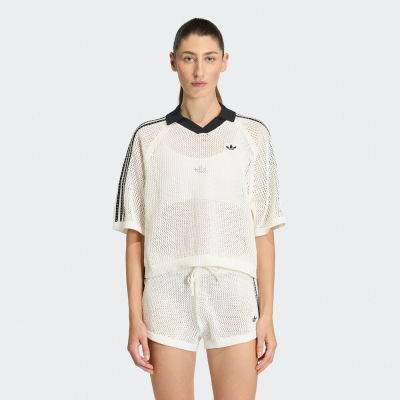adidas阿迪达斯三叶草女子CROCHET 运动休闲短袖T恤KC6490