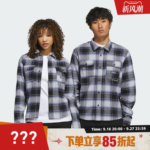 adidas阿迪达斯三叶草男子GONZ FLANNEL运动休闲长袖衬衫KT4341