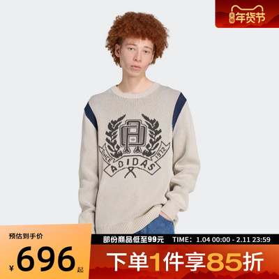 adidas阿迪达斯三叶草男子GRAPHIC REG JP毛衣套头衫JX8214