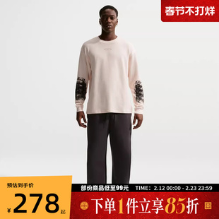 NIKE耐克男子印花运动休闲圆领长袖T恤IQ1016-103