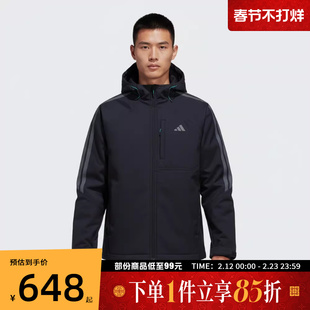 adidas阿迪达斯男子TH SOFTSHELL JK运动健身连帽夹克外套KR2498