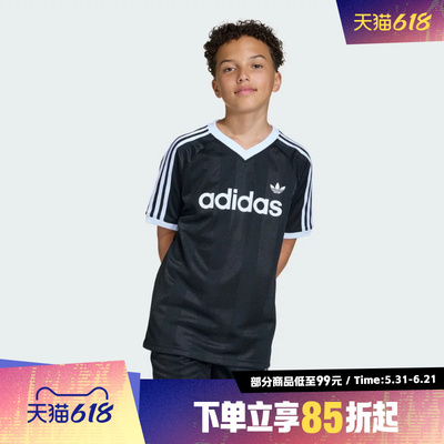 adidas阿迪达斯三叶草大童运动休闲短袖T恤KG5300