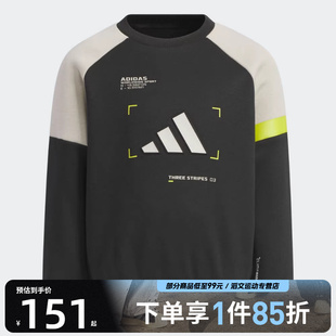 卫衣KB5127 CREW运动休闲套头衫 adidas阿迪达斯小童LK WARM