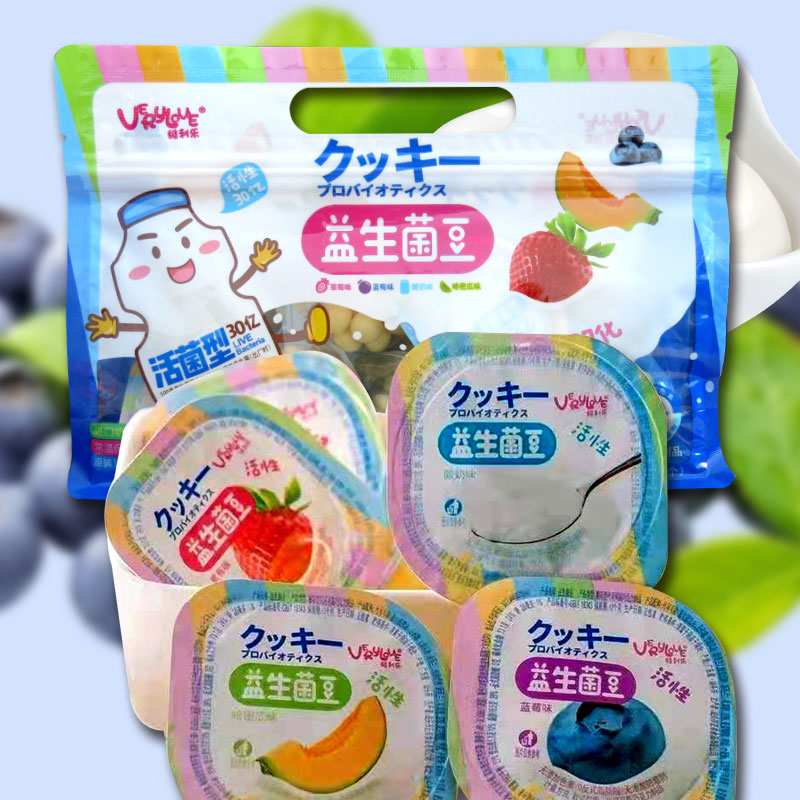 维利多益生菌豆水果味益生菌酸奶溶豆维利多混合蓝莓