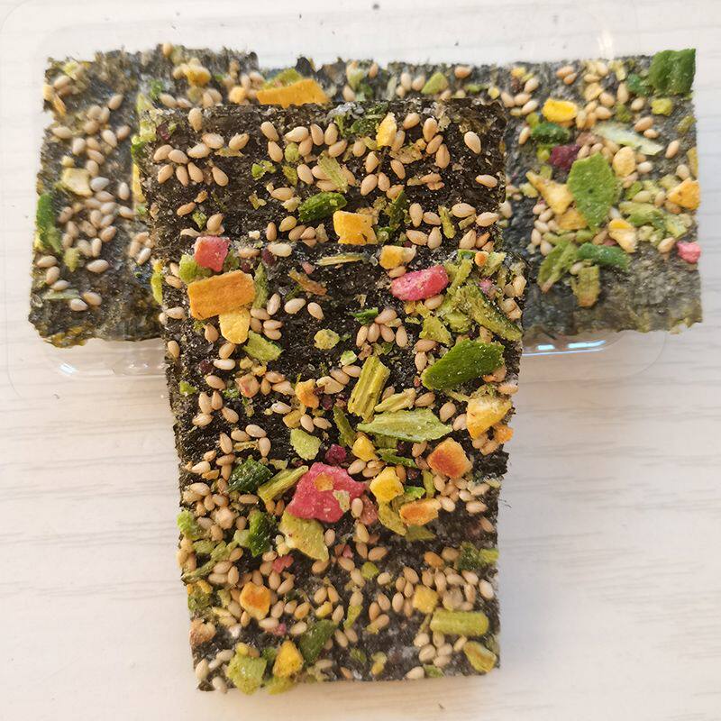 果蔬海苔脆海苔片儿童营养辅食休闲小零食网红海苔即食海苔脆片