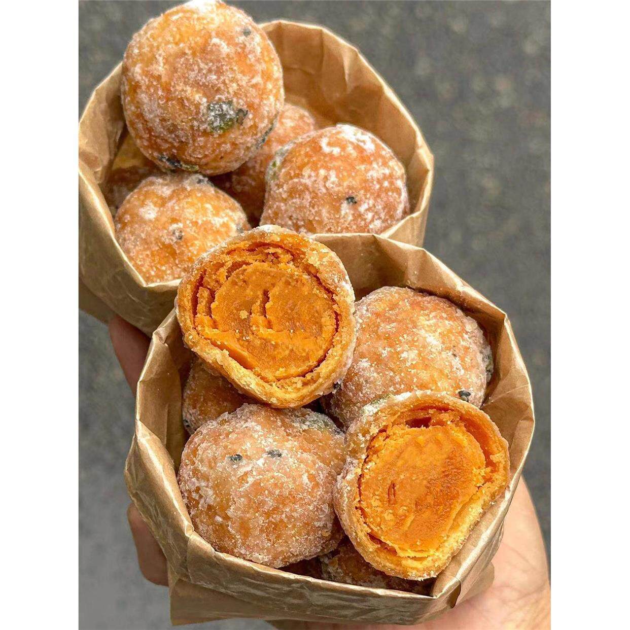 反沙咸蛋黄咸蛋黄酥潮汕蛋黄酥咸鸭蛋流沙咸蛋黄14粒装小吃糕点