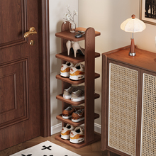 鞋架家用门口多层入户室内简易窄鞋柜小型全实木收纳鞋子置物架子
