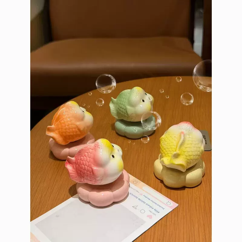 景德镇陶瓷鸿运锦鲤转转泡泡鱼