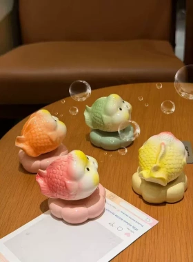 景德镇陶瓷鸿运锦鲤转转泡泡鱼