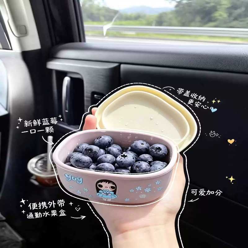 小玉水果便当盒食品级矽胶大容量