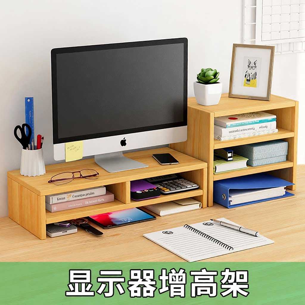 台式电脑屏幕显示器增高架置物