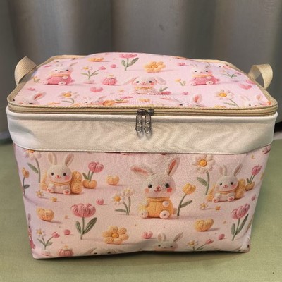 100升收纳箱帆布加厚带钢圈架