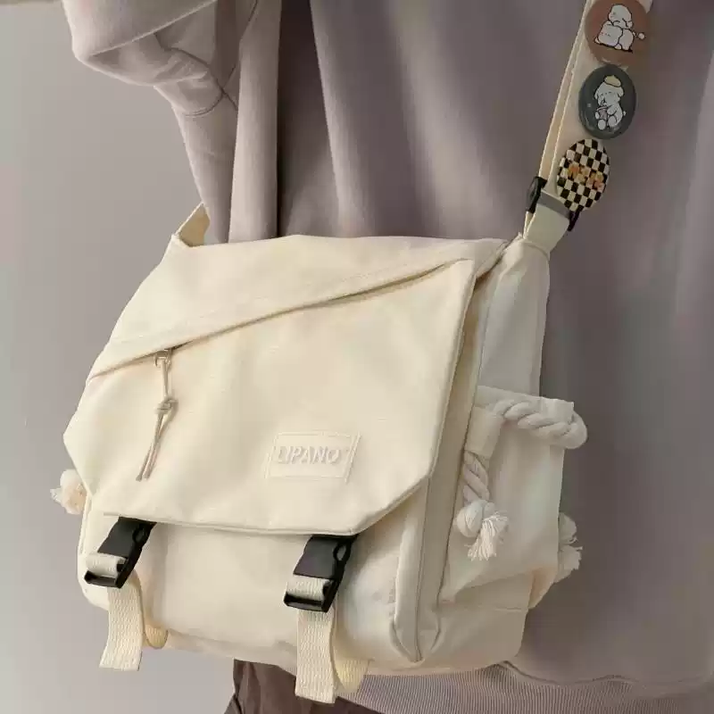 ins日系原宿复古工装斜挎包女