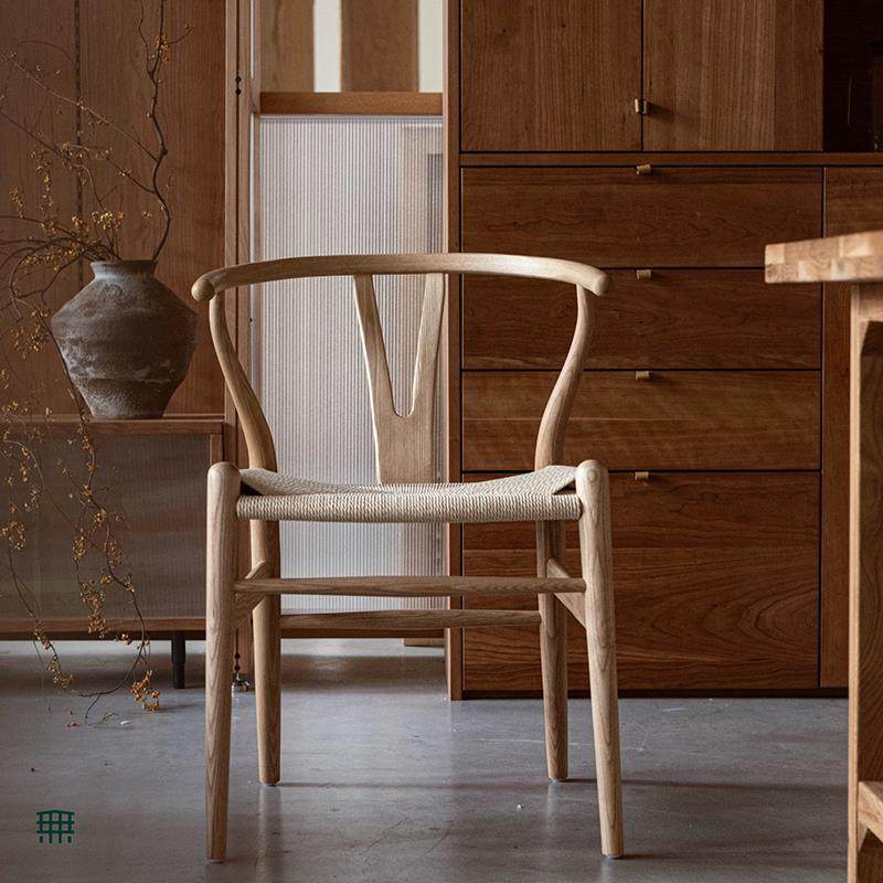 无即所有实木Y型餐椅家用书桌办公靠背椅白蜡木黑胡桃绳编椅子,住宅家具,餐椅,淘宝优惠券,粉丝福利购,淘宝优惠卷