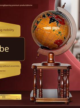 大型落地实木地球仪装饰毕业季办公室装饰公司商店开业乔迁礼物