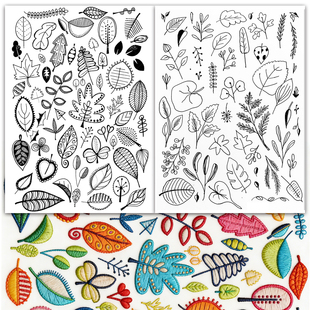 2026创意A4尺寸带图水溶布花草ins风小清新刺绣水溶布新手解压装饰衣服鞋子帽子布袋包包枕头转印速溶水溶布