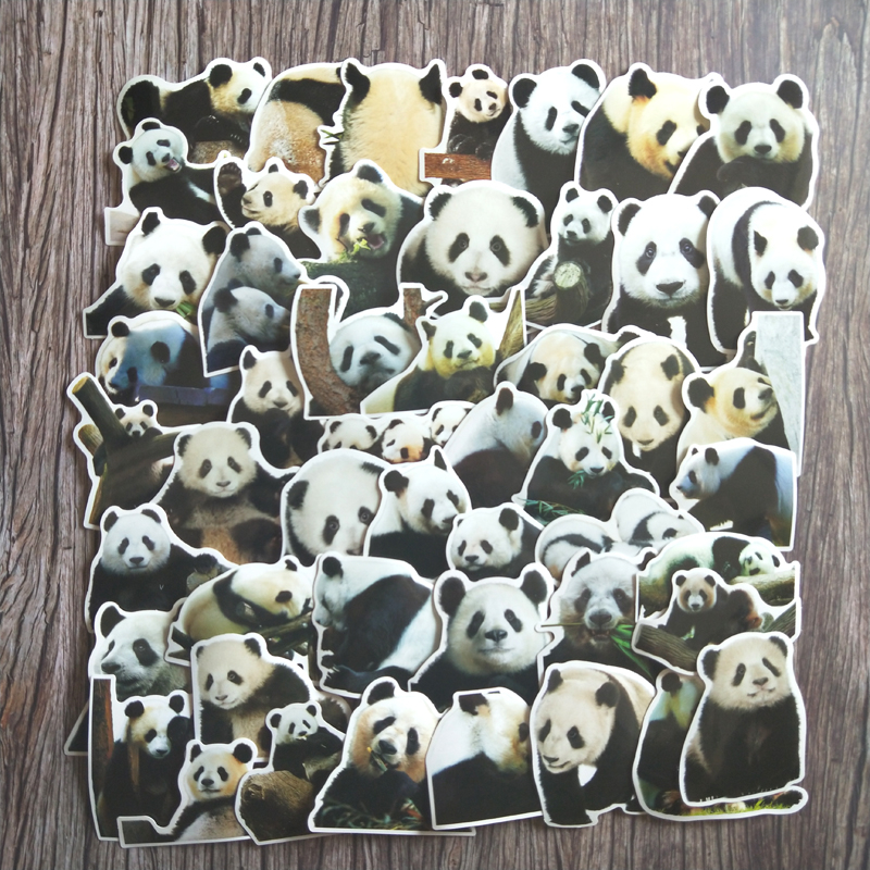 50张可爱国宝大熊猫个性防水贴纸