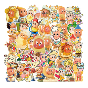 50张热卖网红TwinkleTwinkle星星人贴纸可爱潮玩益智贴画装饰手机壳笔记本保温杯平板吉他DIY颜值高防水贴纸