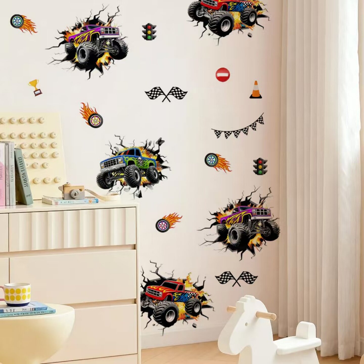 卡通越野车墙贴MonsterTruck