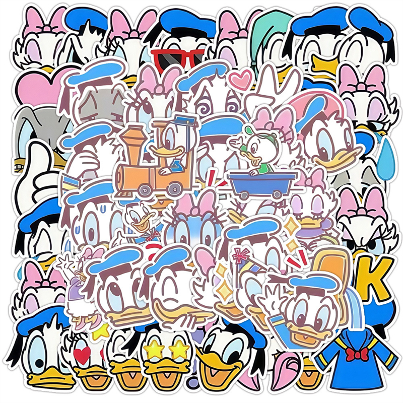 50张Q版可爱唐老鸭黛丝装饰贴纸