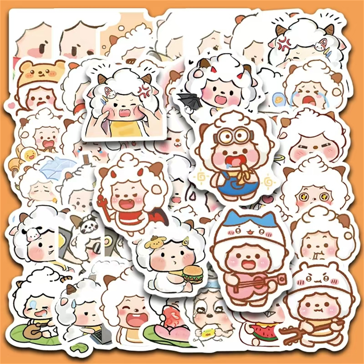 50张可爱羊羊表情包懒羊羊贴纸